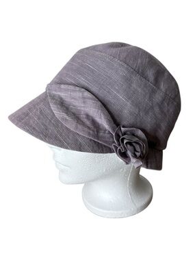 DELUX Lavender Purple Cloche Hat Newsboy Poorboy Gatsby Vintage Inspired